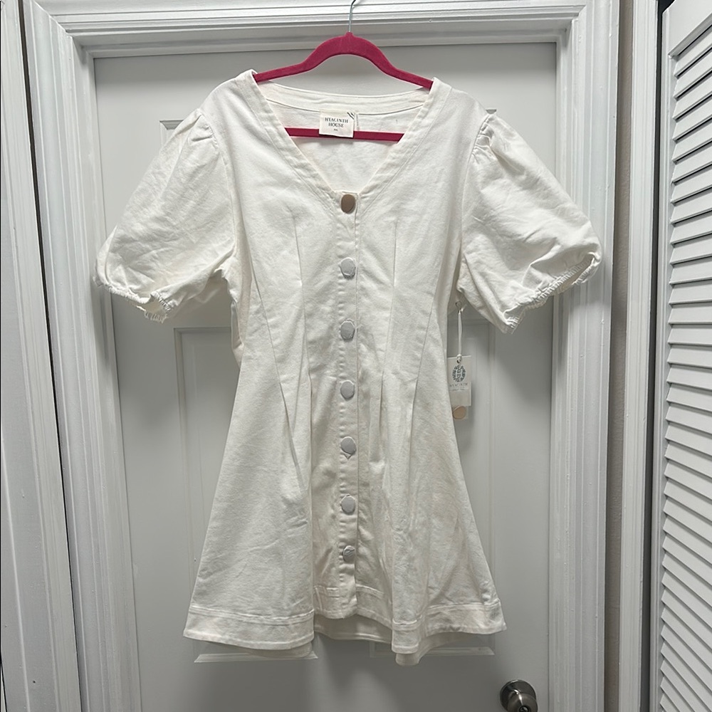 White Button-Down Dress